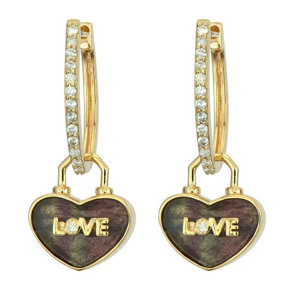 Closeup photo of Single Trust Your Heart Openable Lock Charm