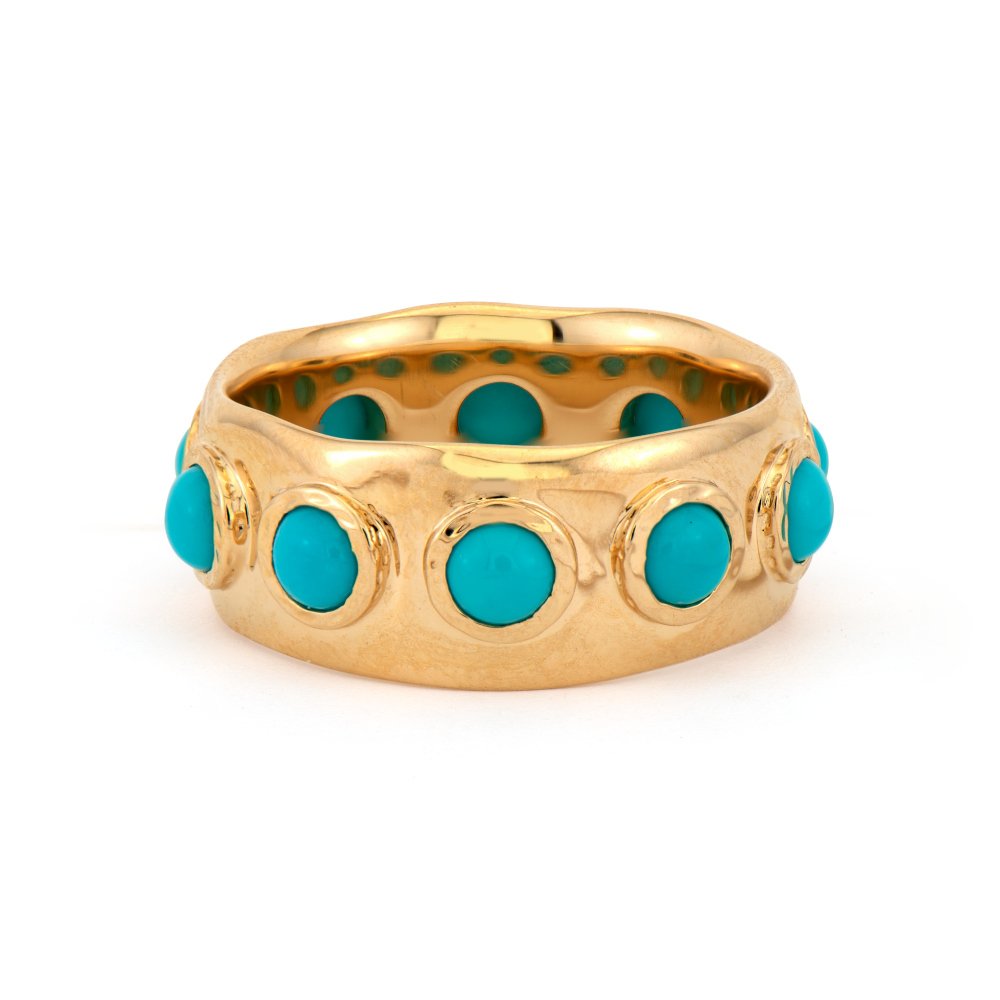 Wide Sparkling Sea Turquoise Band