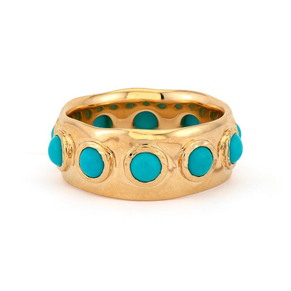Closeup photo of Wide Sparkling Sea Turquoise Band