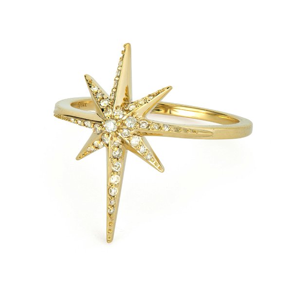 Closeup photo of Shooting Star Pave Ring