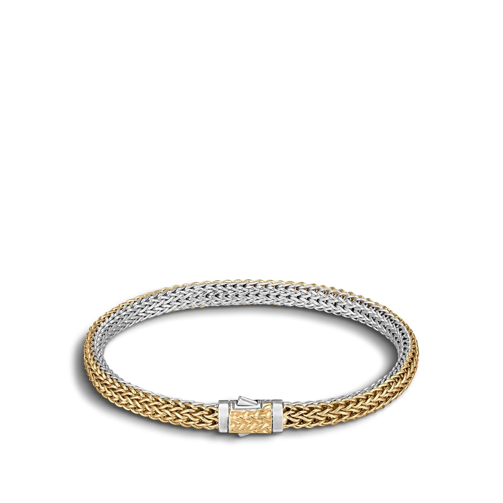 Classic Chain Bracelet Sterling Silver with 18K Gold