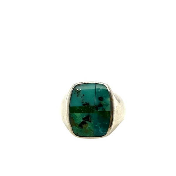 Closeup photo of Sterling Silver Multi Stone Turquoise Ring by GL