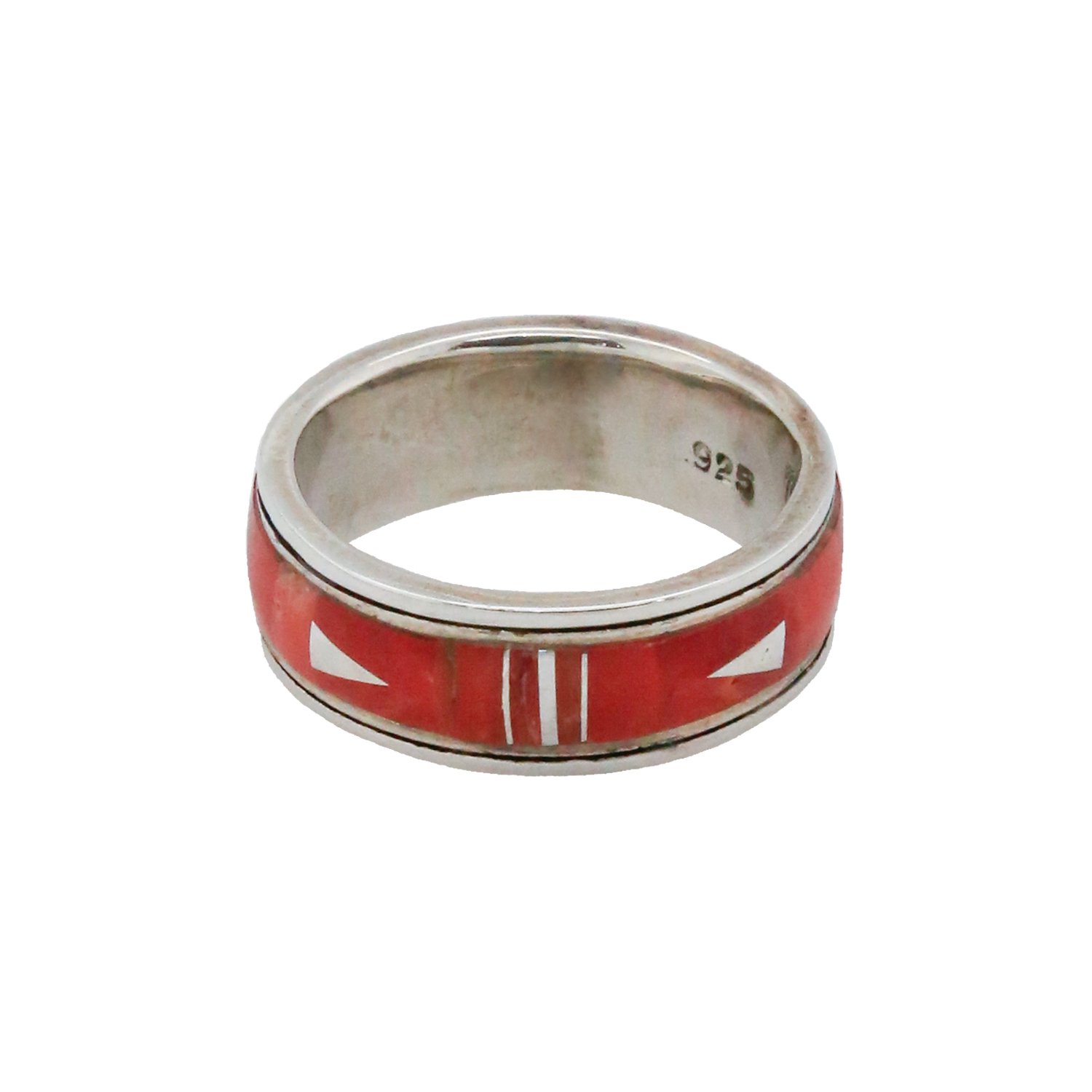 Sterling Silver Multi Stone (coral) Men’s Ring by GL