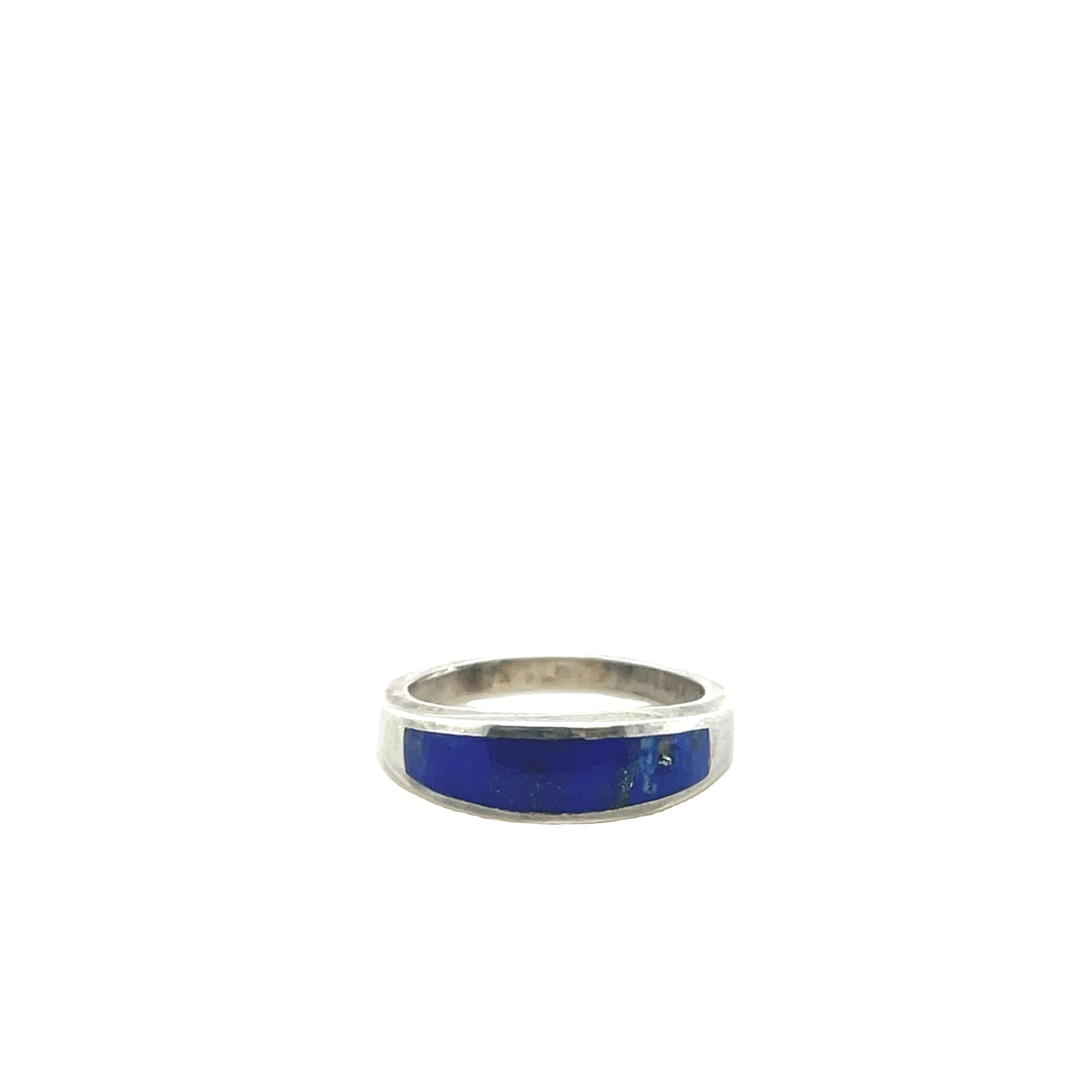 Sterling Silver Ring Gl Lapis Inlay Ring