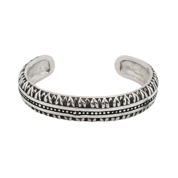 Closeup photo of Men's Sterling Silver Cuff Bracelet GL Miller