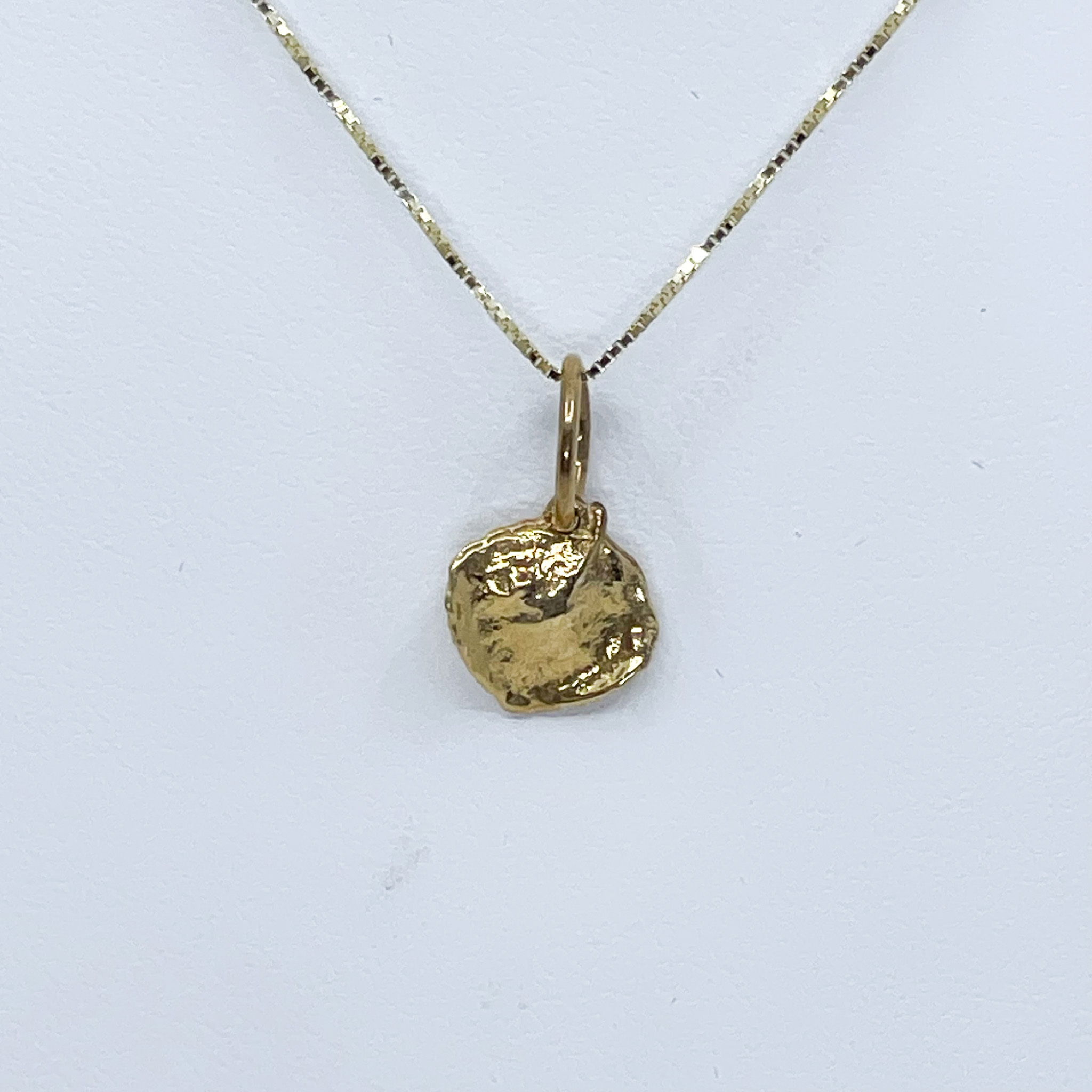 14ky Aspen Leaf 1/4” Pendant