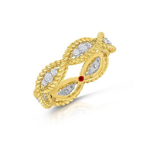Barocco 18K Yellow Gold Diamond Ring