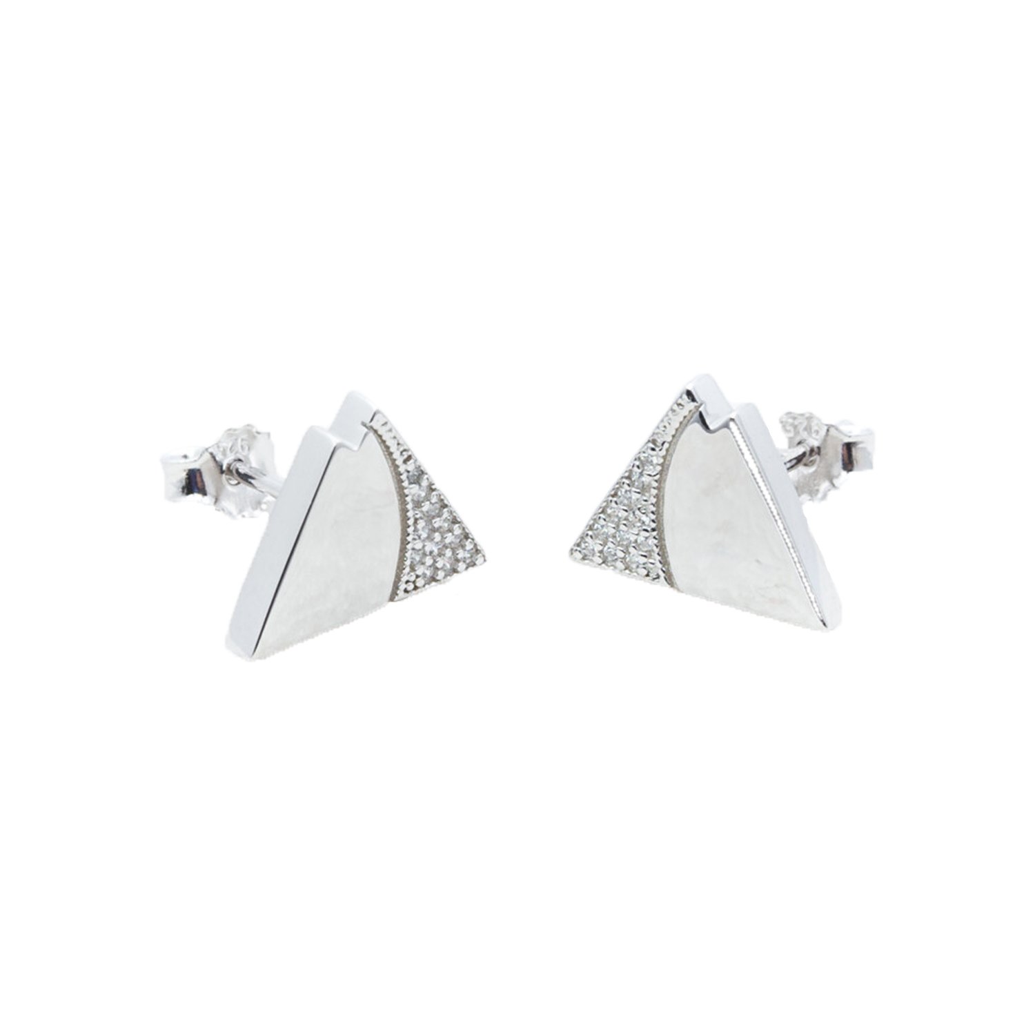 Diamond Ridge Silver/Topaz Earrings
