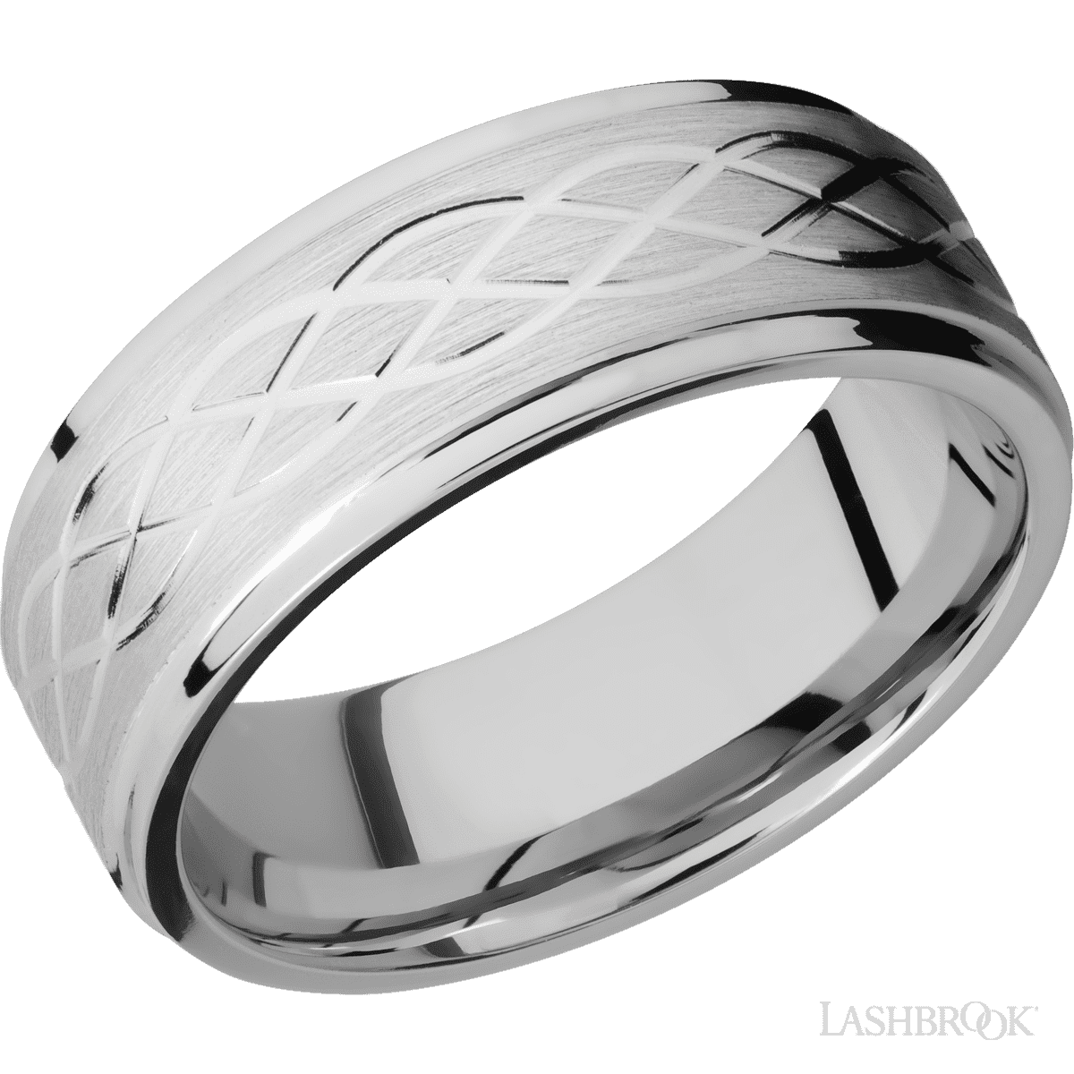 Cobalt Chrome Celtic Knot Engraved Ring