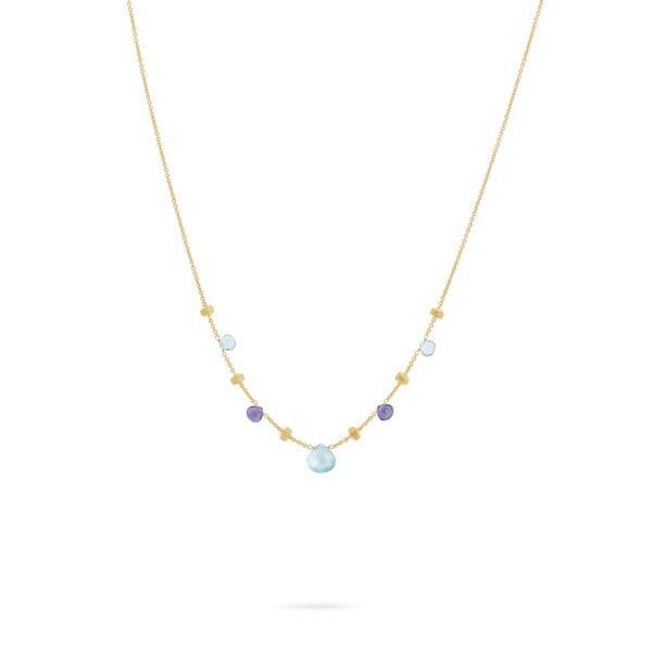 Closeup photo of Paradise Lolite and Blue Topaz Short Necklace