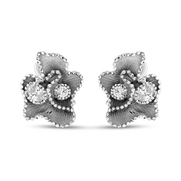 Closeup photo of CZ Soul Dance SS Post Earrings