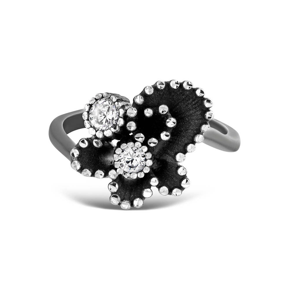 CZ Soul Dance Rhodium SS Ring