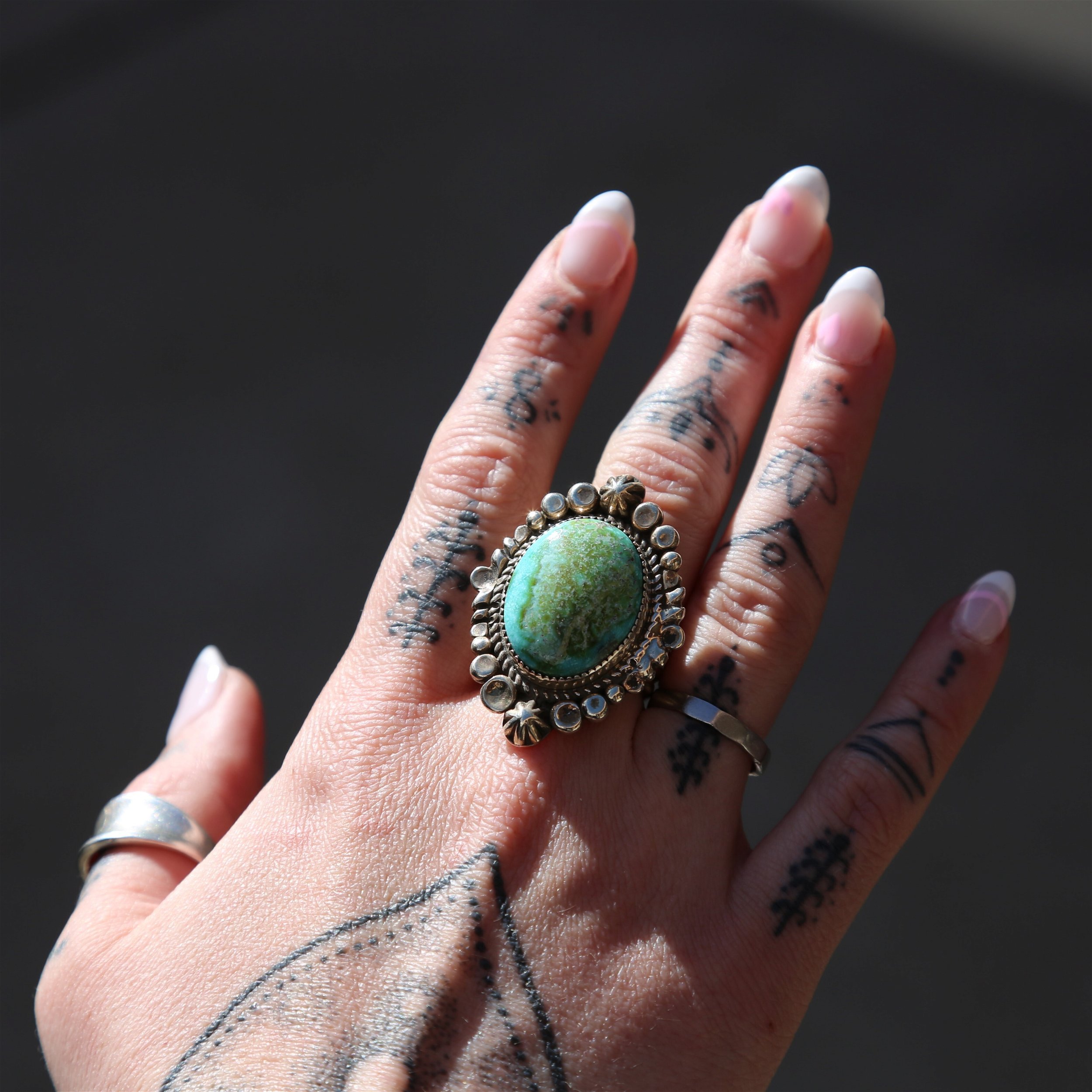 Large Adjustable Turquoise Ring
