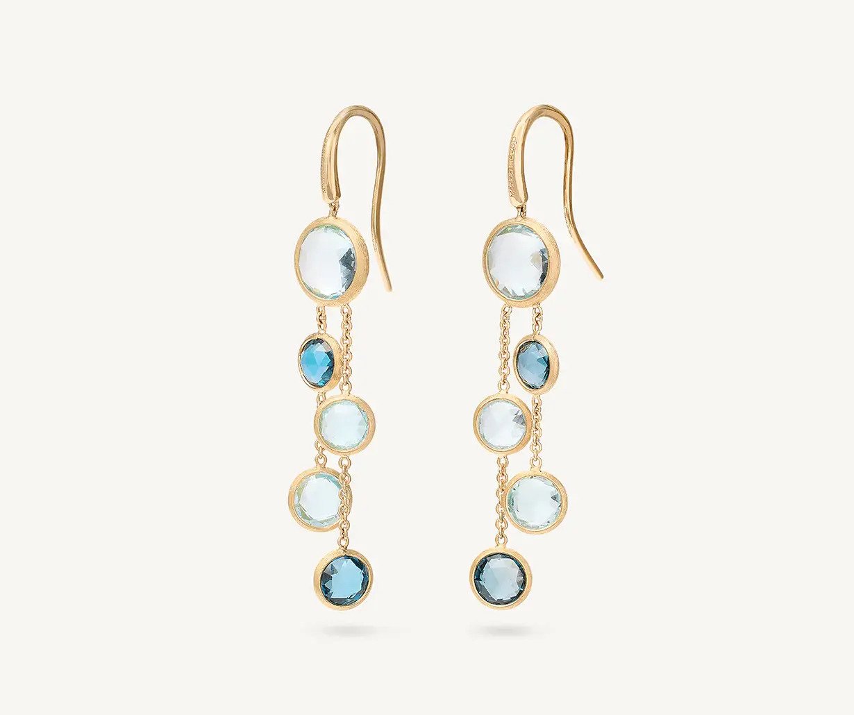 Jaipur Collection Mixed Blue Topaz Earrings