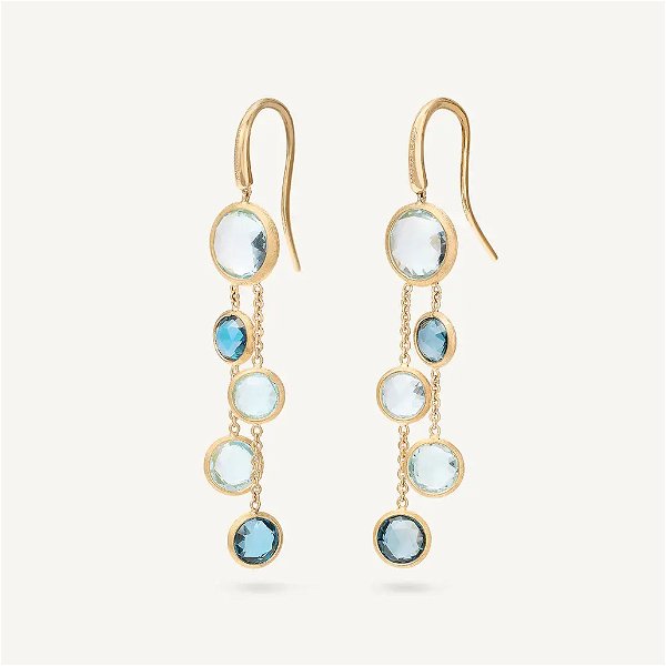 Closeup photo of Jaipur Collection Mixed Blue Topaz Earrings