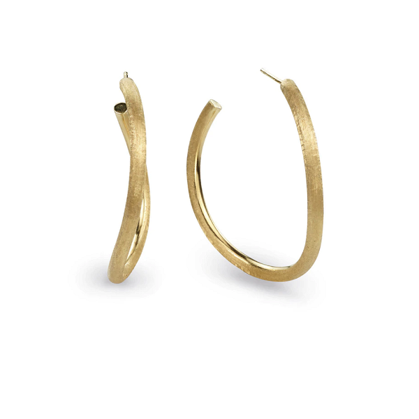 Closeup photo of Jaipur Collection 18K YG Twisted Hoops