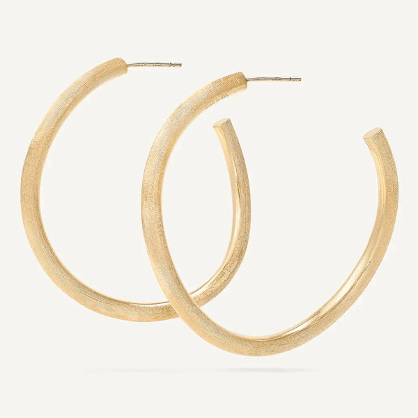 Closeup photo of 18K Yellow Gold Hoop Earrings, Large
