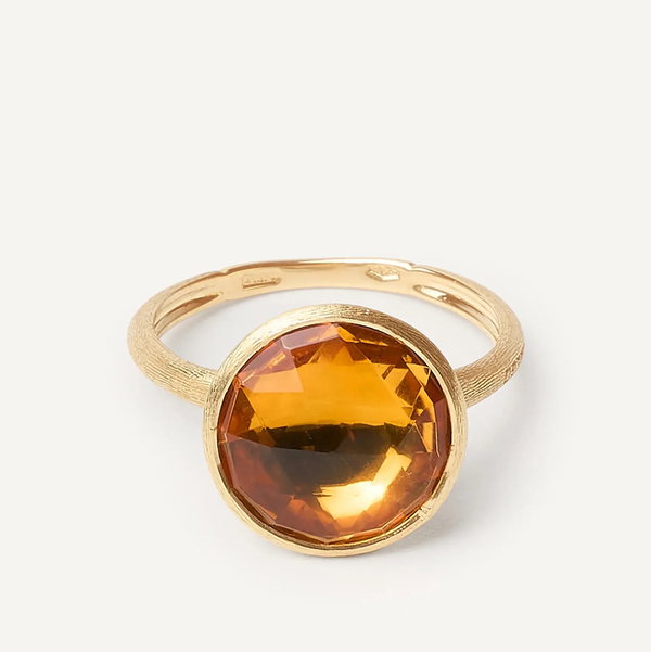 Closeup photo of 18K Yellow Gold Medium Citrine Ring