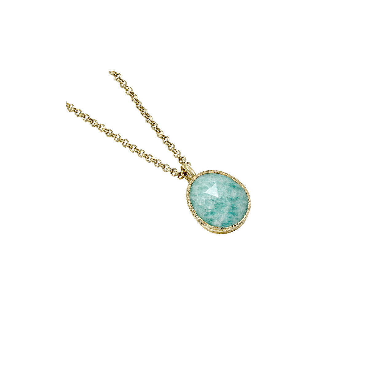 Chain sold separatelySterling Silver 92518k gold vermeilGemstone: amazoniteLenght 17 mm SHADE Pendant in Silver.18k Gold Vermeil