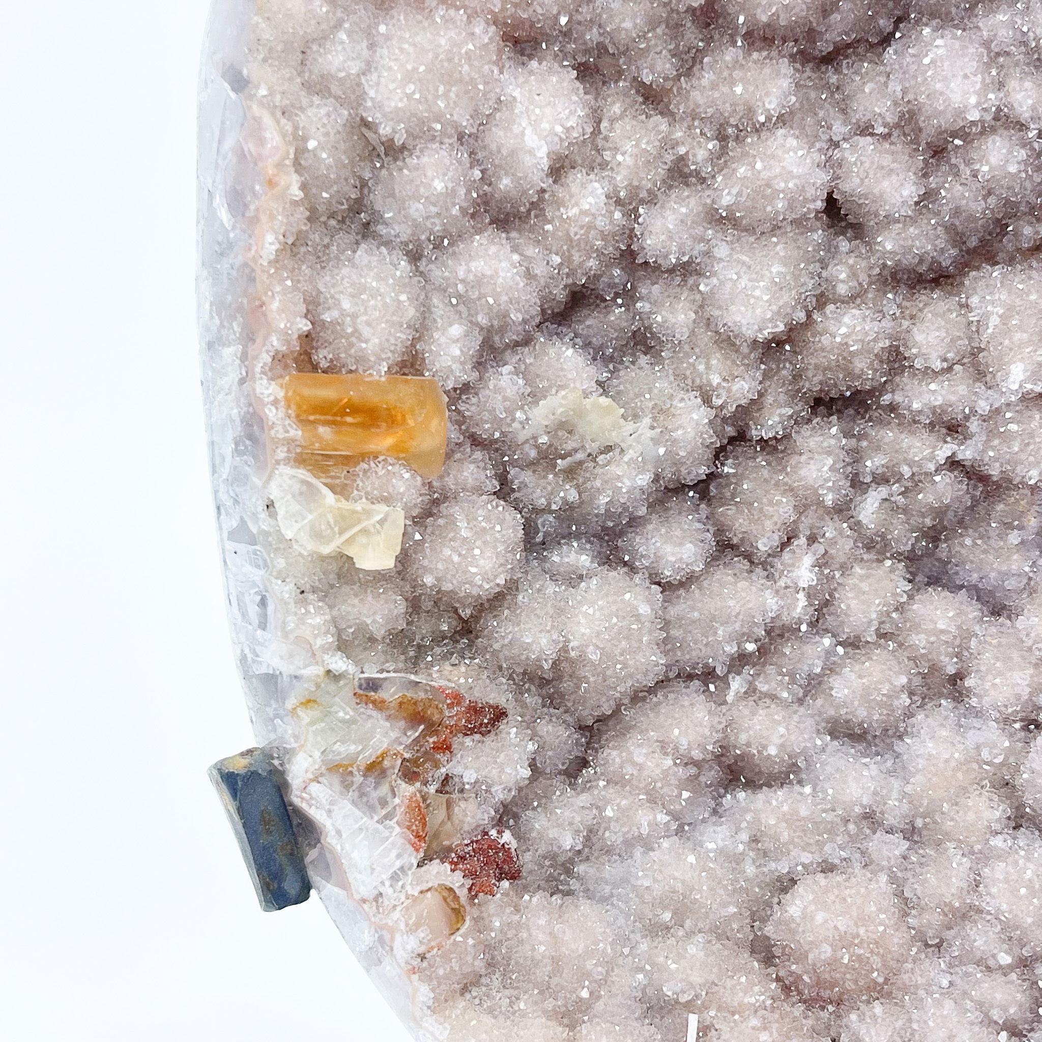 Druzy Quartz with Calcite