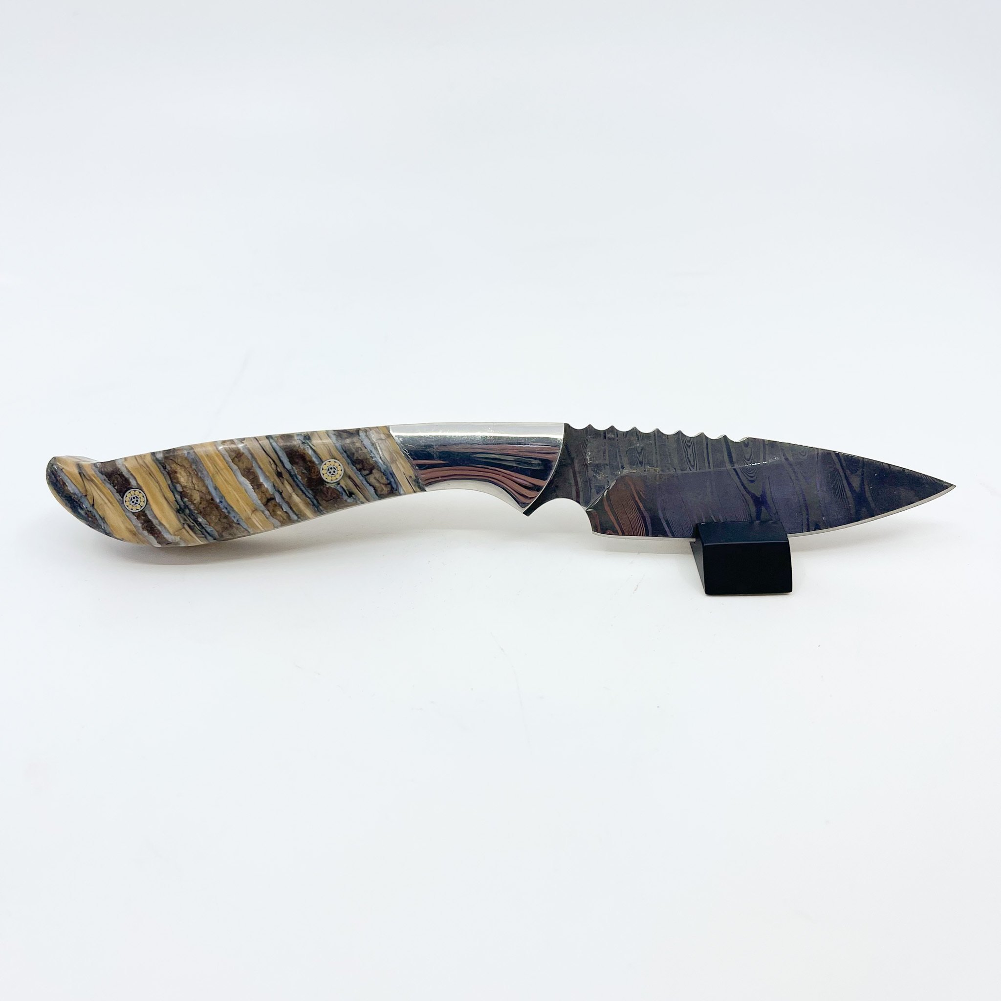 Mammoth Tooth Handle with Damascus Blade