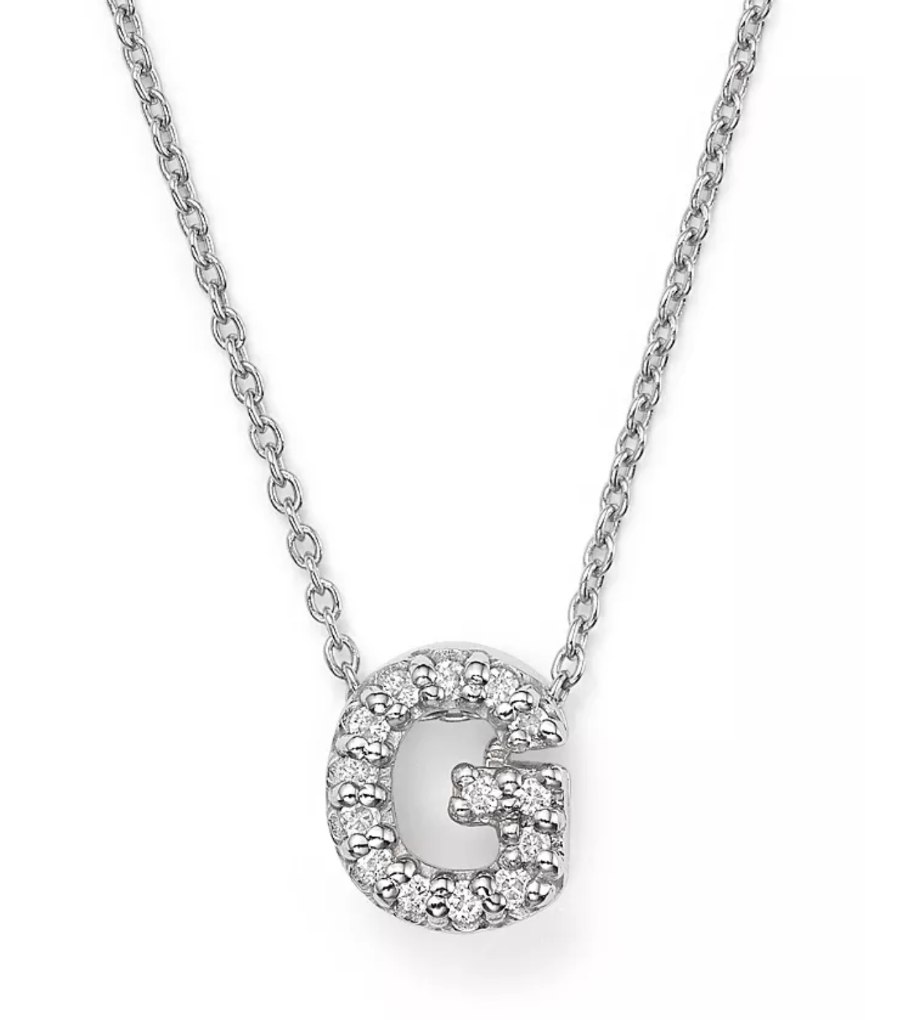Initial G Diamond Pendant Necklace • Brooks Diamonds
