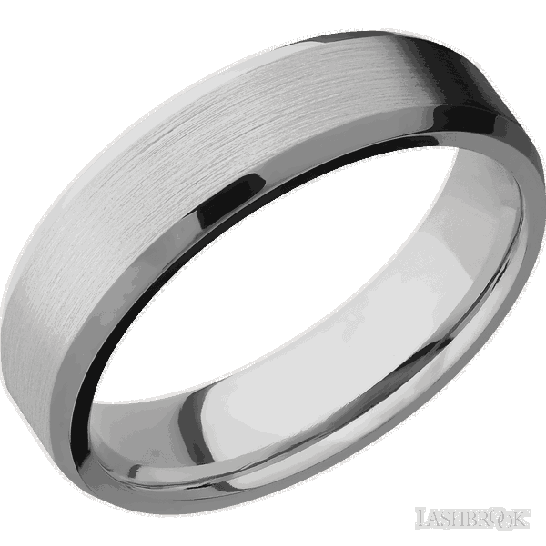 Closeup photo of Beveled Titanium Band