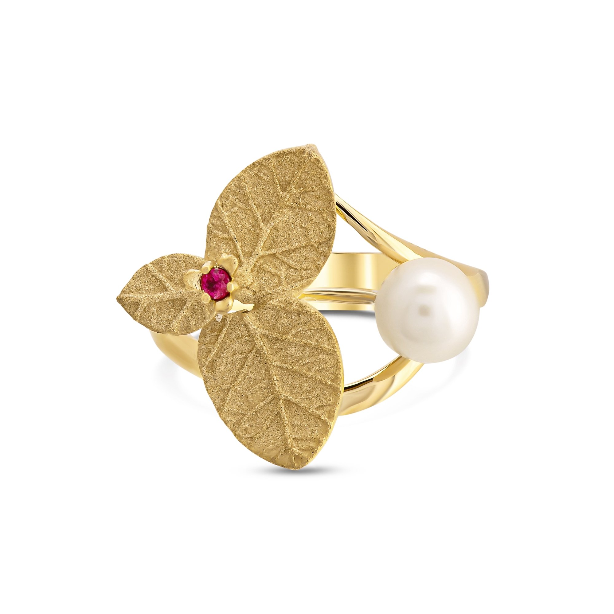 Ruby and Pearl Ring