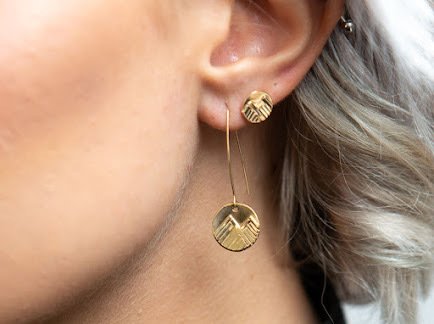 Mountain Gold Vermeil Dangle Earrings