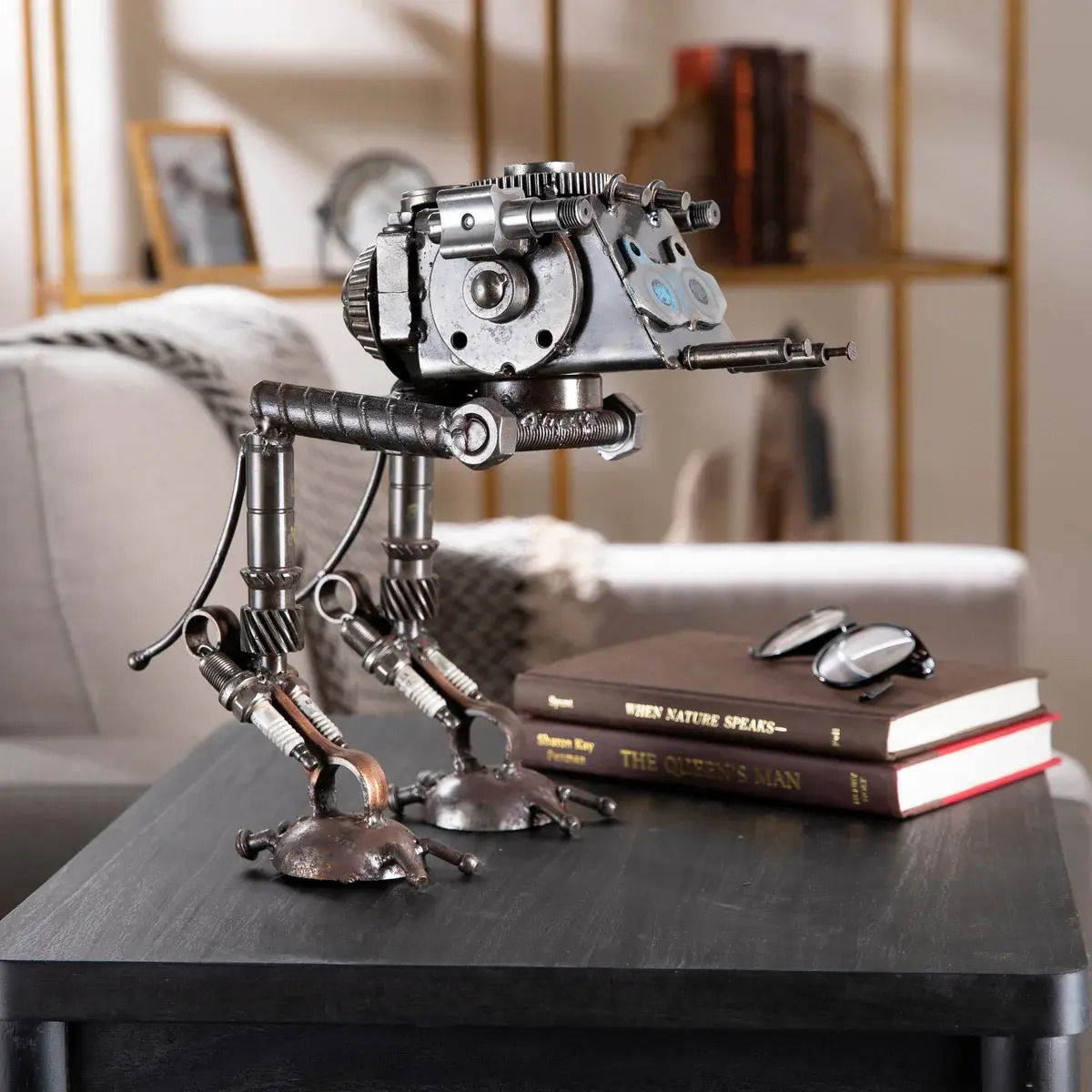 AT-ST Inspired Recycled Metal Sculpture