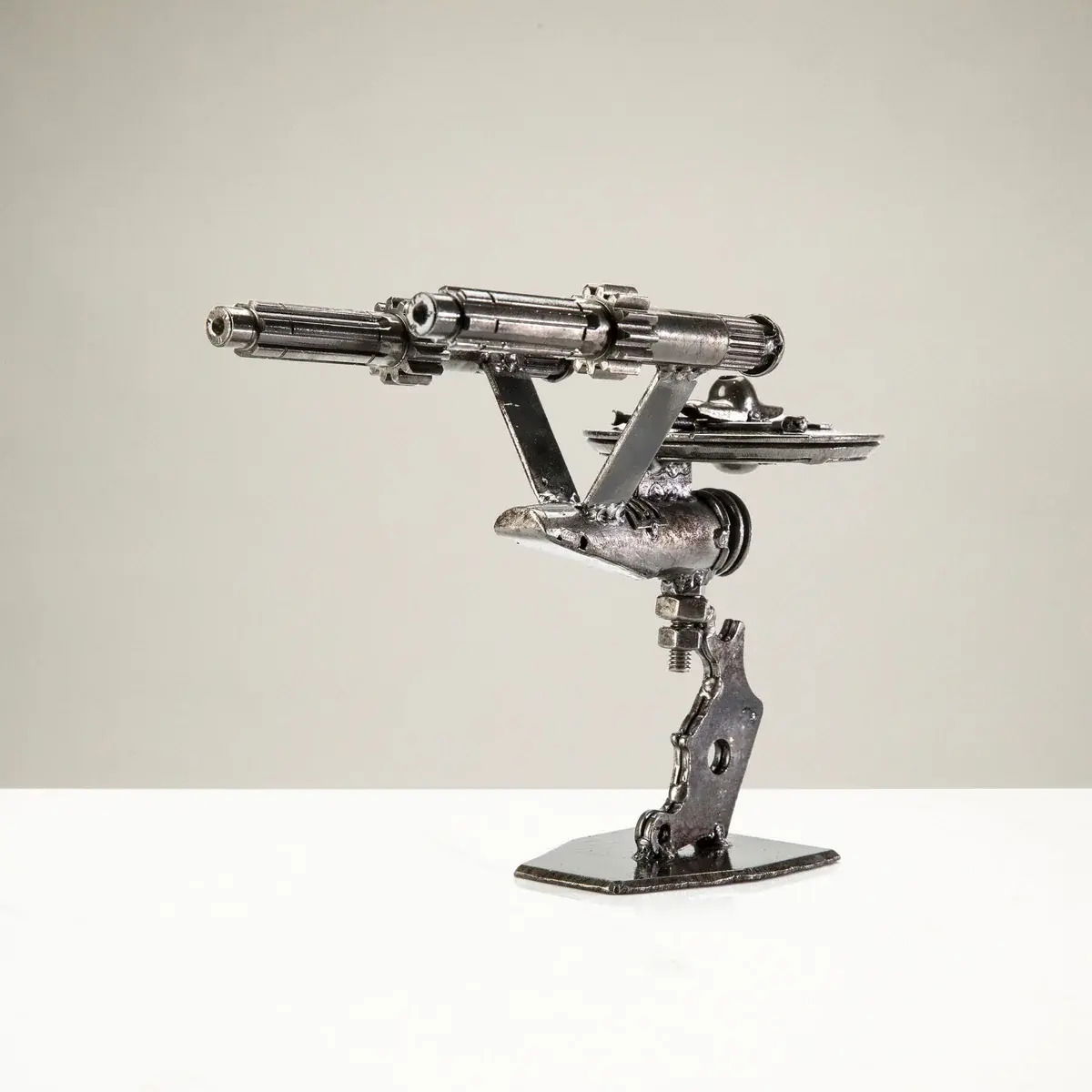 Enterprise Star Trek Inspired Recycled Metal Sculpture