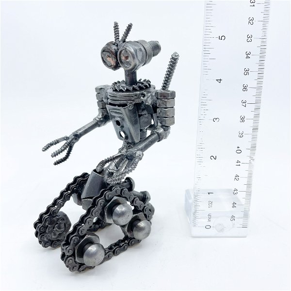 Closeup photo of Johny Robot Figurine