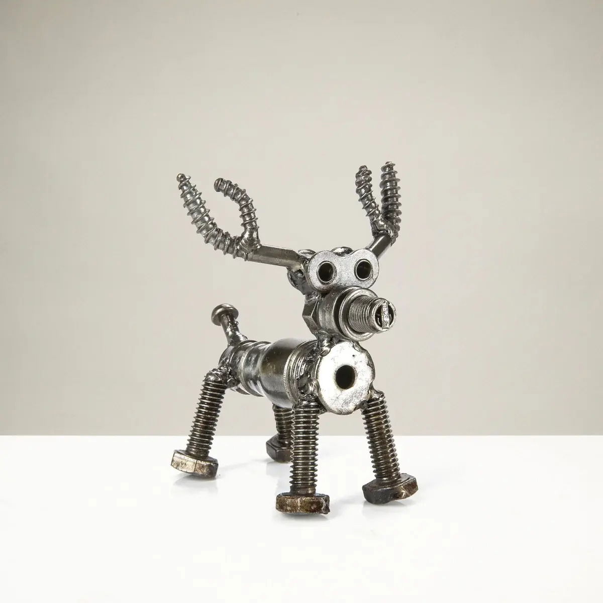 Reindeer Inspired Recycled Metal Sculpture