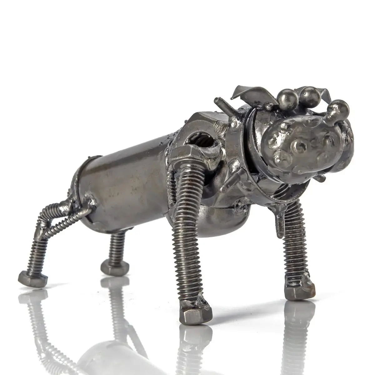 Bull Dog Inspired Recycled Metal Sculpture