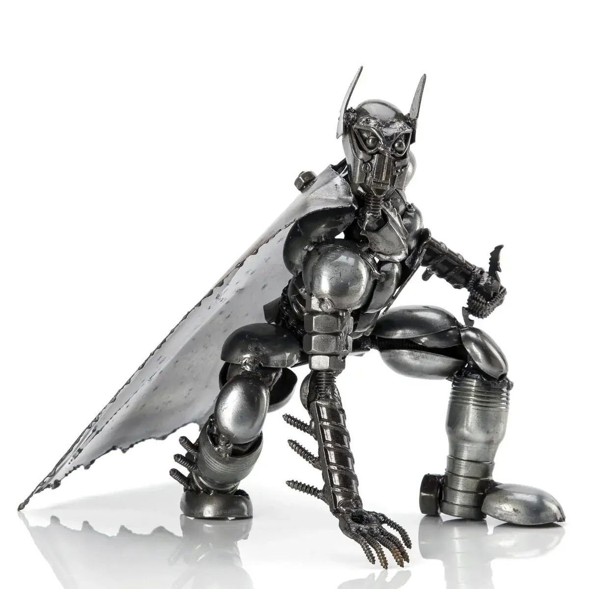 Batman with Batarang Inspired Recycled Metal Sculpture