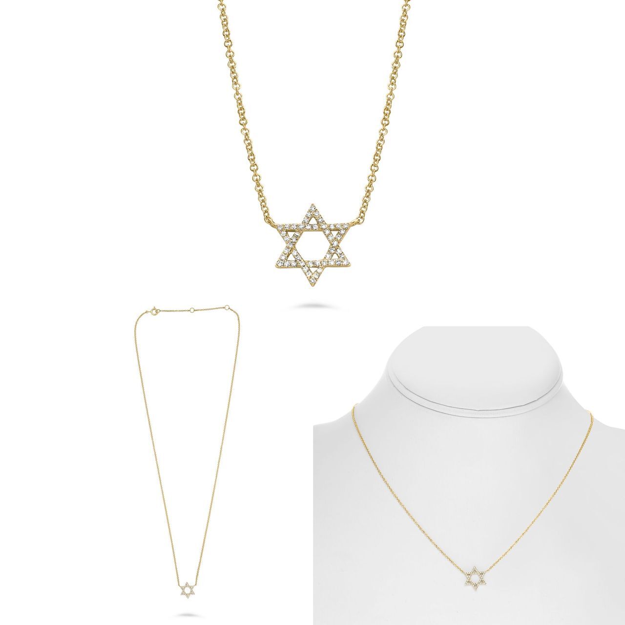 14ky Star of David necklace