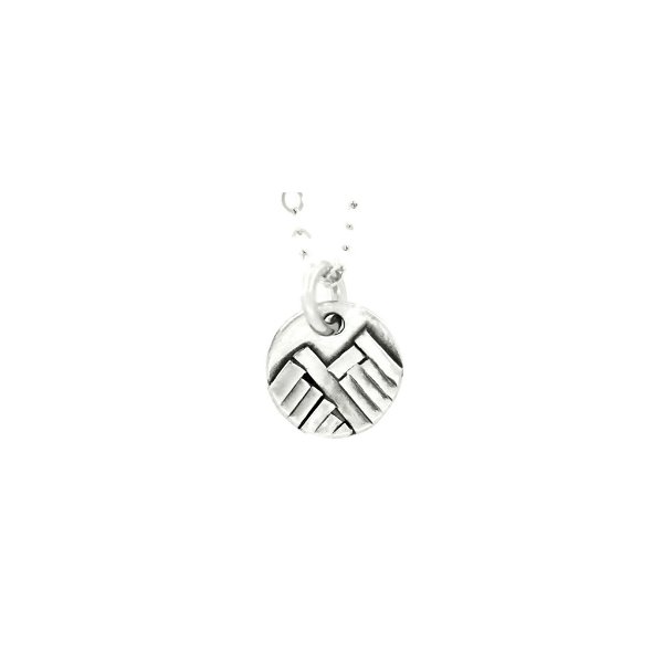 Closeup photo of Mountain Charm Mini Sterling Silver Necklace