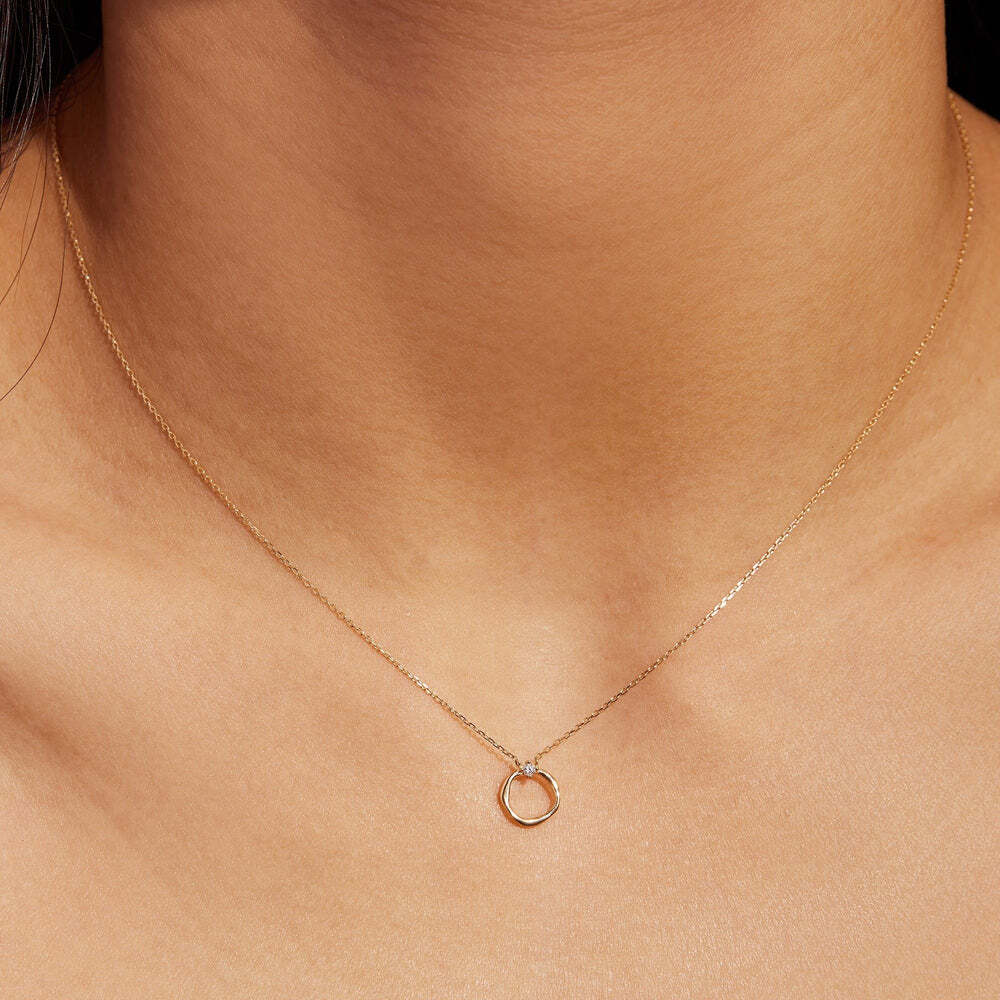 LILLIAN | Diamond Circle Necklace