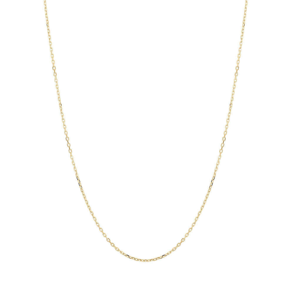 A classic dainty chain to add your favorite pendant to, or wear as a simple layer in your neck mess. Available in 18" with a two inch extender to get the perfect length for you look. LYNN | Cable Chain -18"