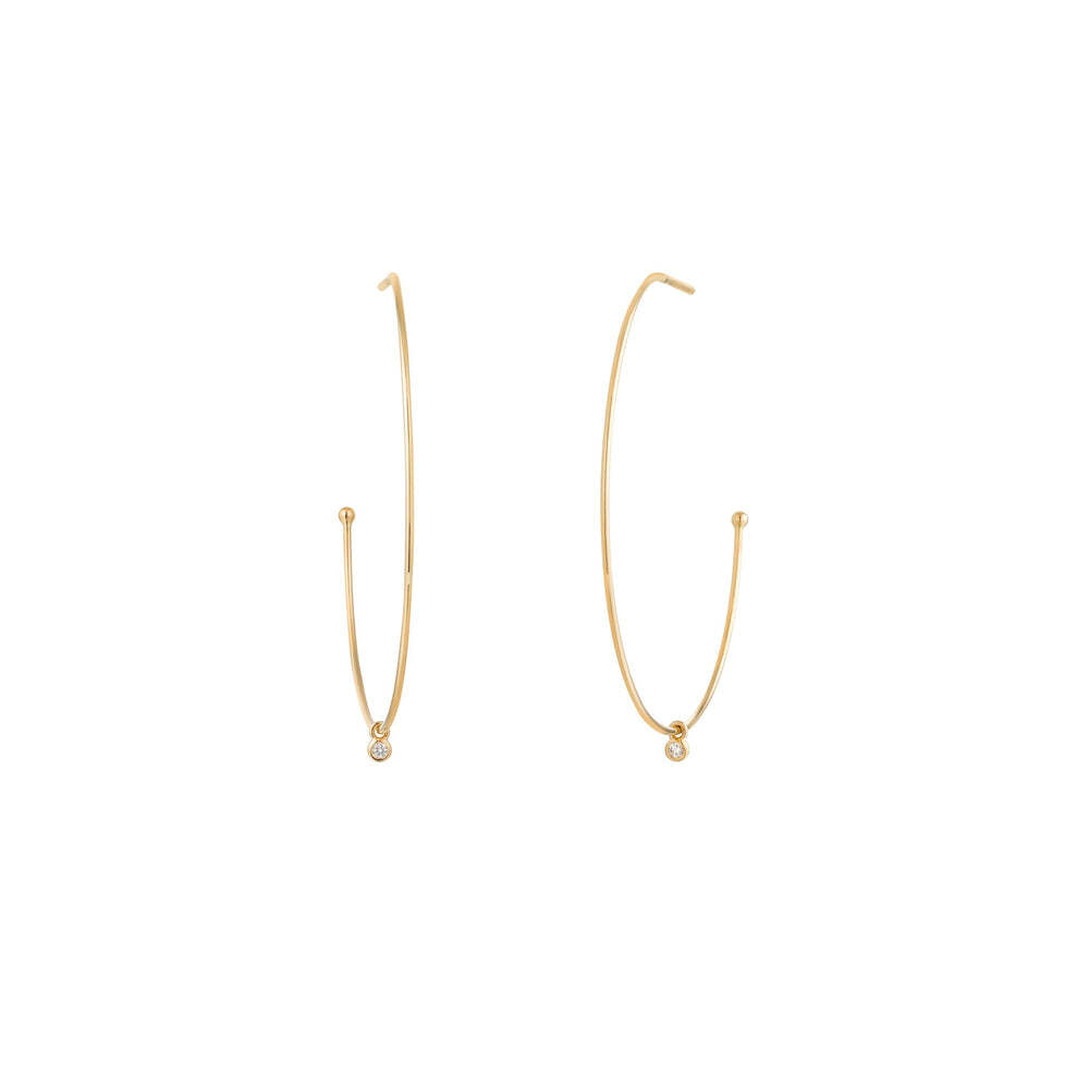 DAPHNE | Dangling Diamond Hoops