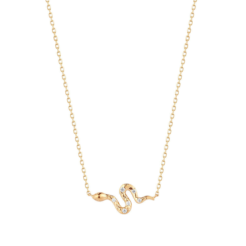 NEFERTITI | Diamond Snake Necklace