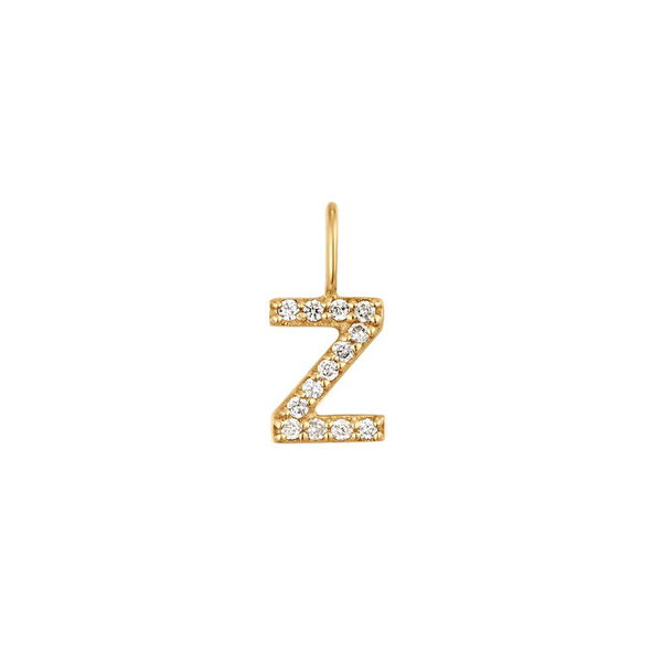 Closeup photo of Z | Diamond Initial Charm