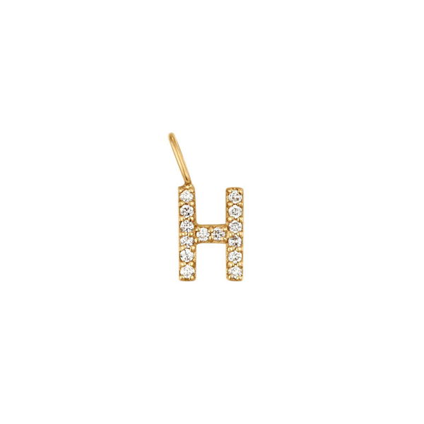 Closeup photo of H | Diamond Initial Charm
