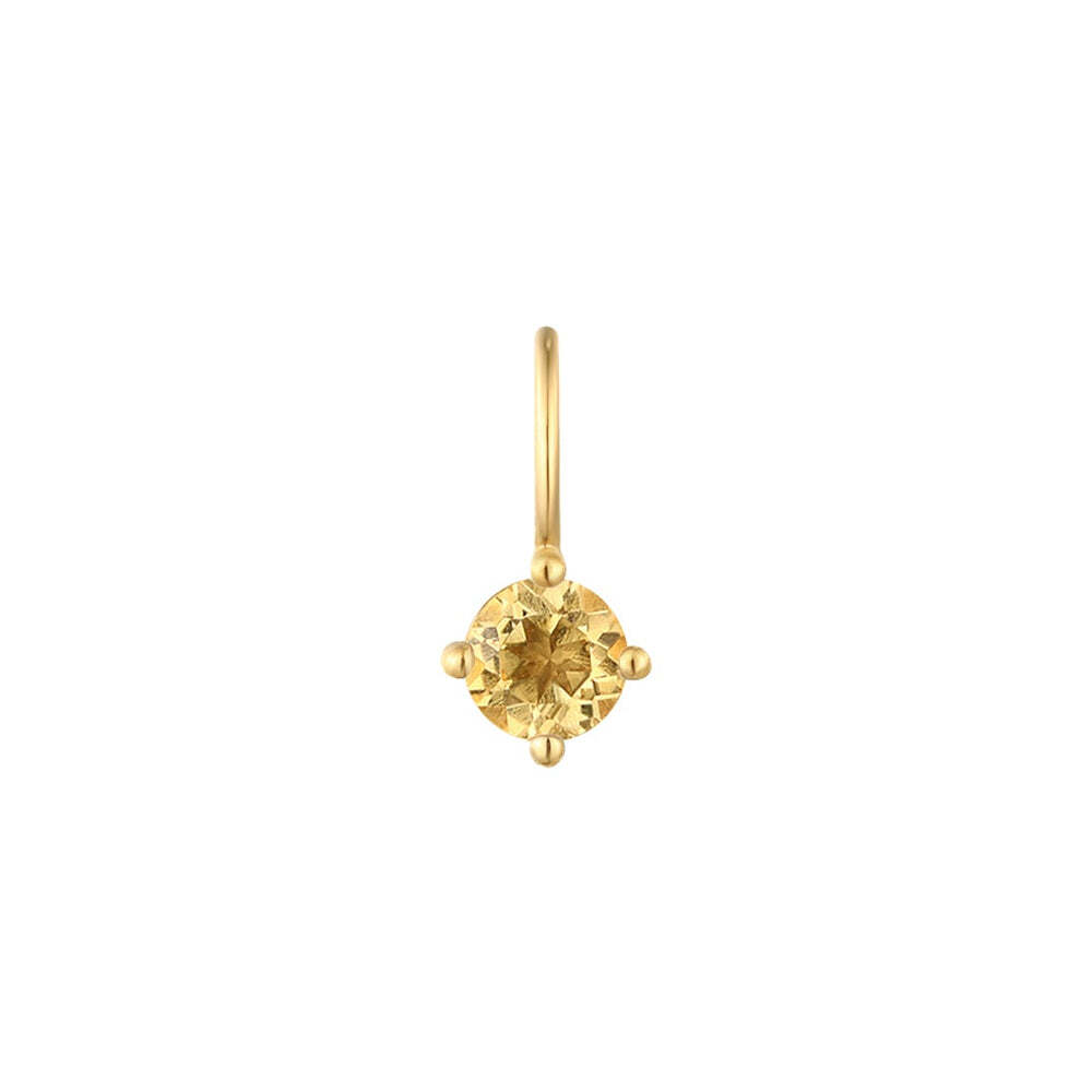 Personalize and add a little magic to your style with our delicate and dainty gemstone birthstone charms. Stack them together for a layered look or wear individually, for a touch of subtle elegance. Each piece will tell a story about your life.Material: 14K Solid GoldStone Size: 2.5mmRing Diameter: 4mm*2.6mmStone Type: Citrine NOVEMBER | Citrine Necklace Charm