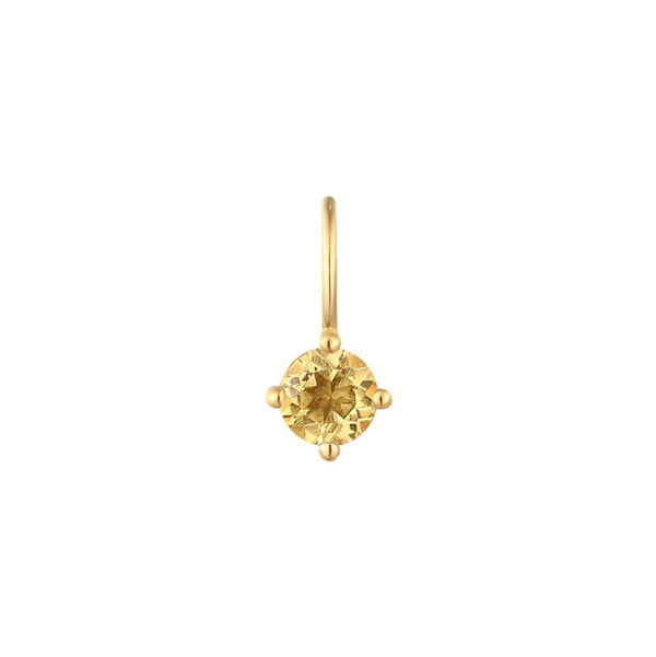 Closeup photo of NOVEMBER | Citrine Necklace Charm