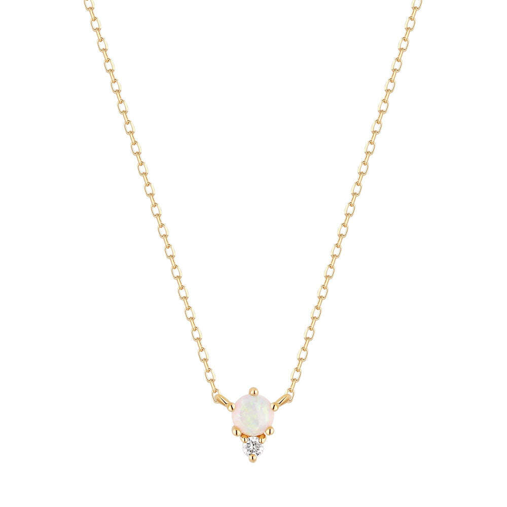 ZENA | Opal and Diamond Necklace