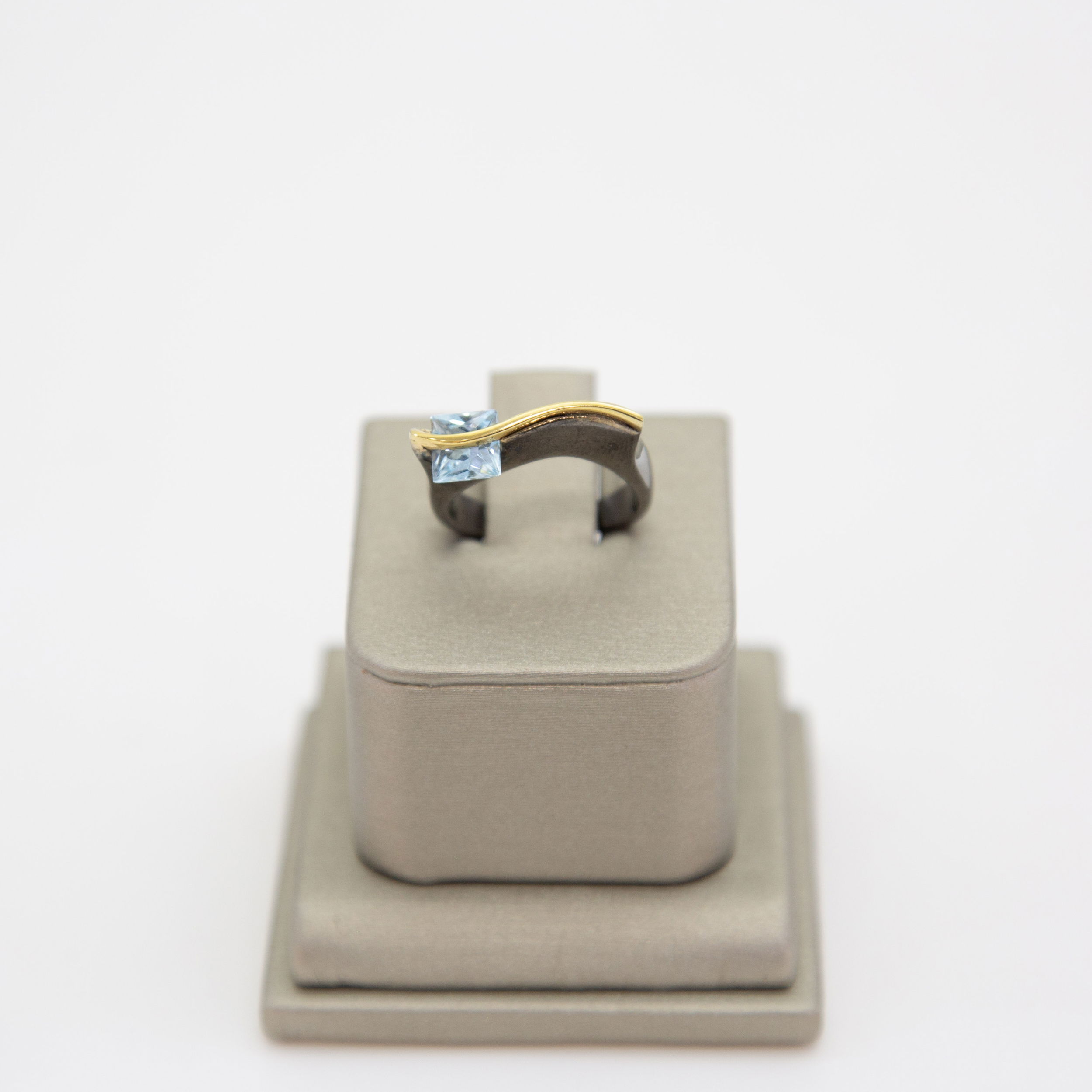 Abundance Belt Wavy Topaz, Tourmaline or Garnet SS Ring