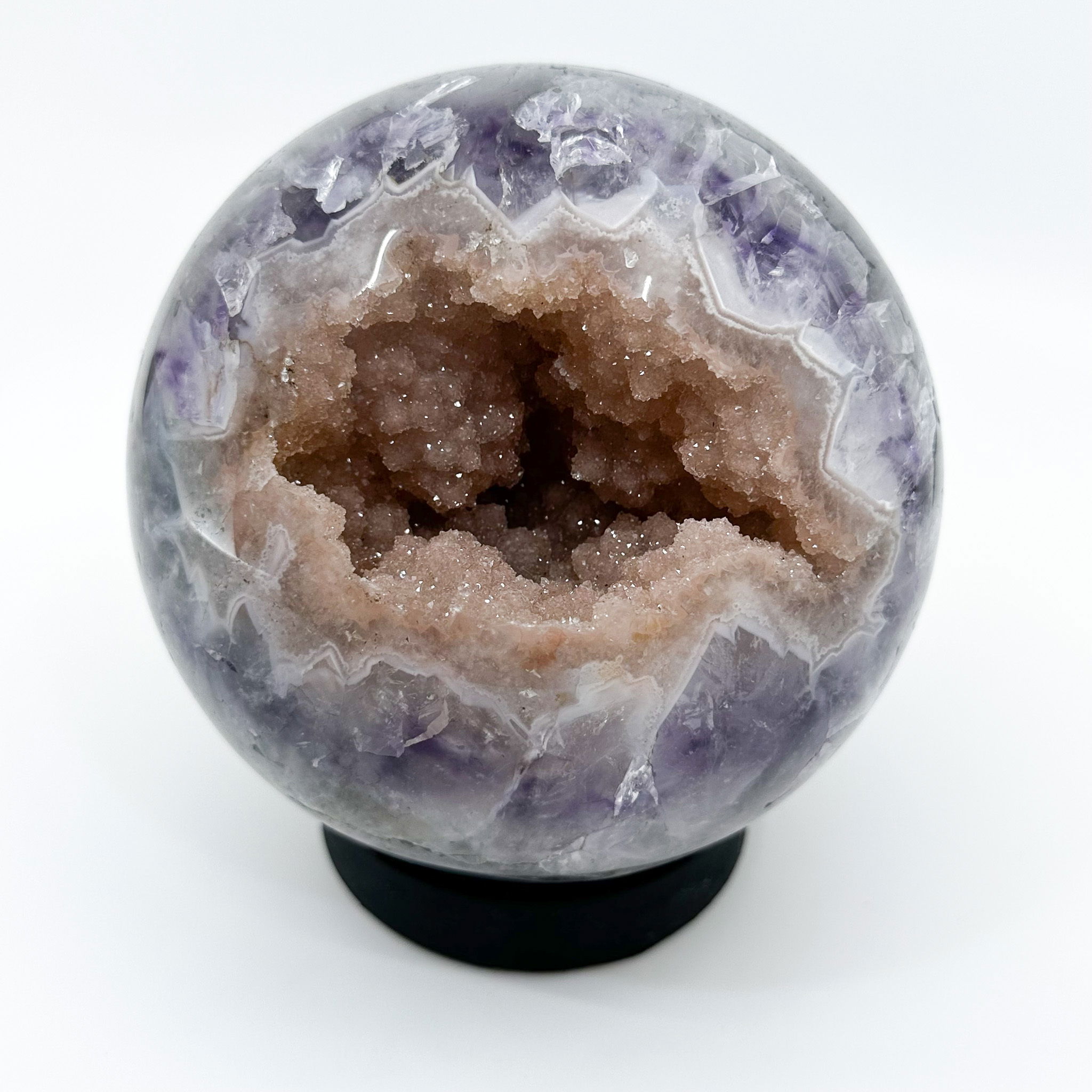 Amethyst and Rose Quartz Sphere