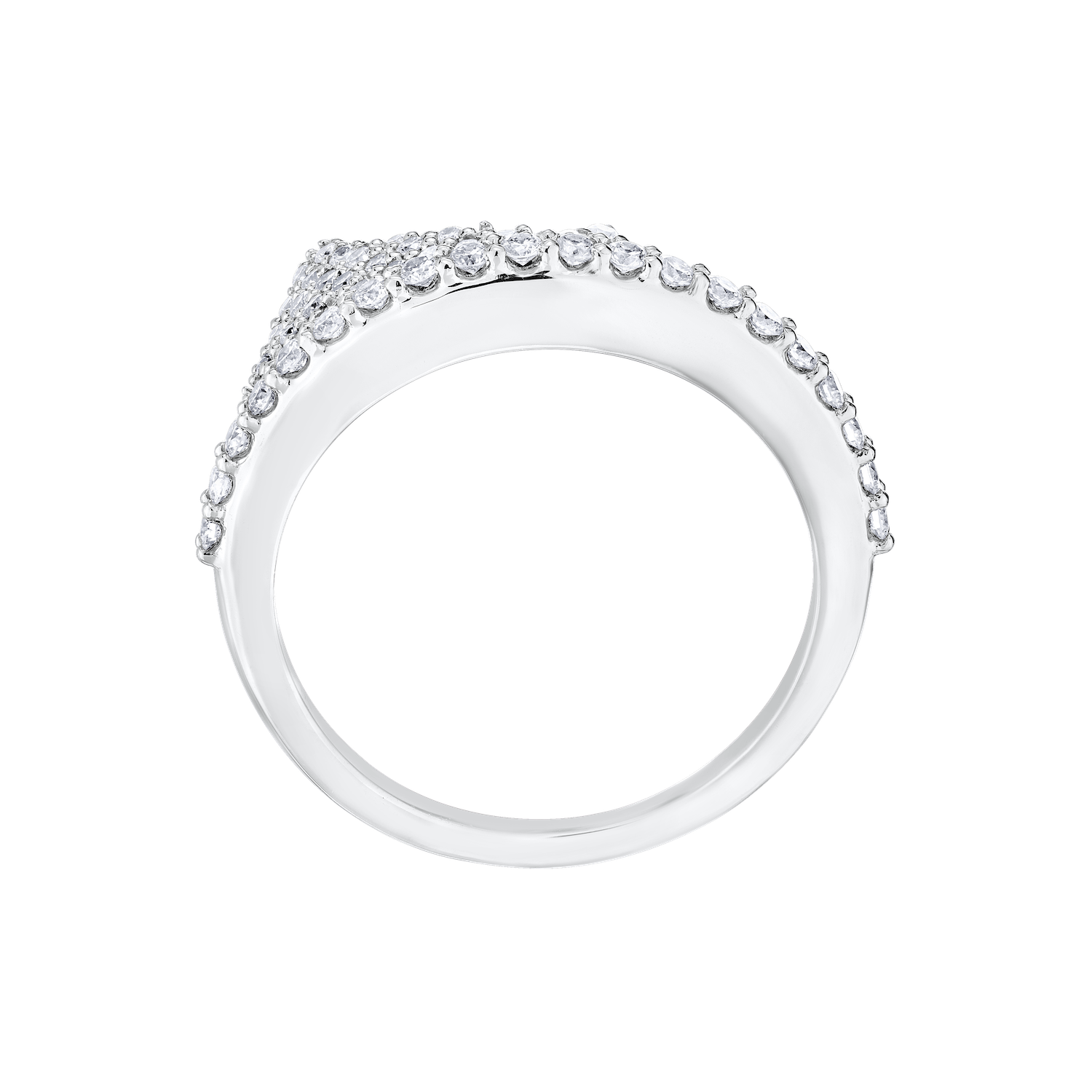 14kw .4ct Diamond 4 Peak Ring
