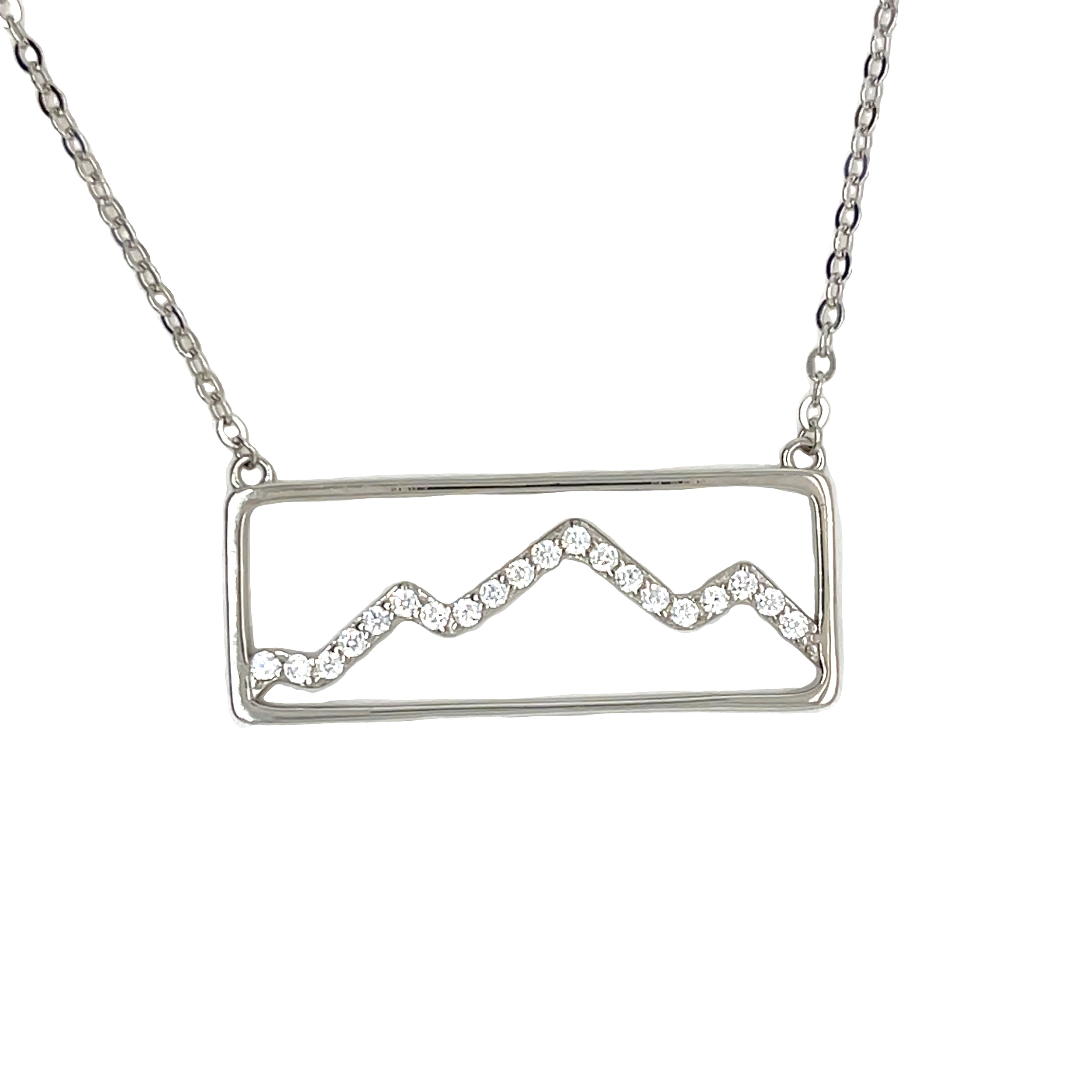 Peak 8 Rectangle Frame White Topaz